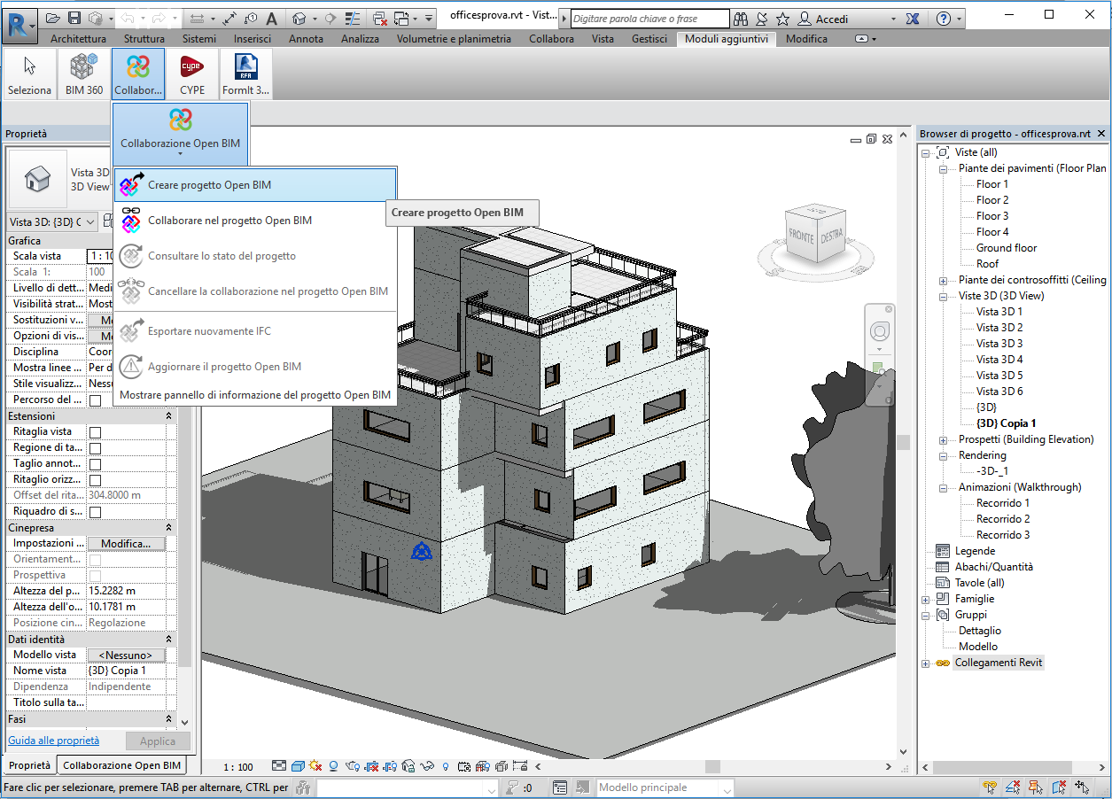 Complemento Open BIM per Revit