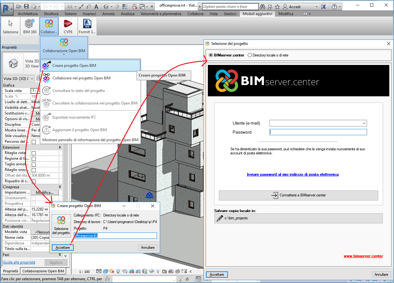 Complemento Open BIM per Revit