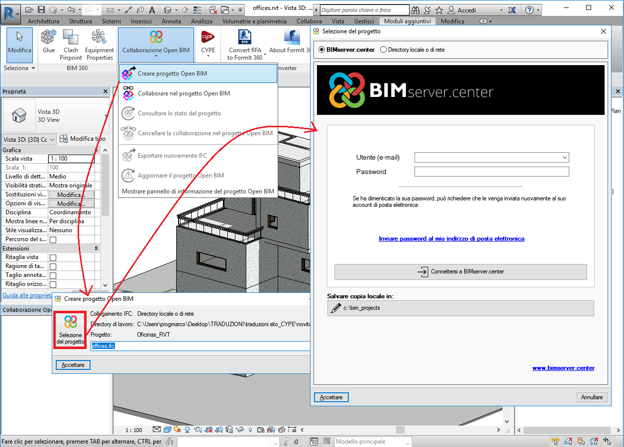 Complemento Open BIM per Revit