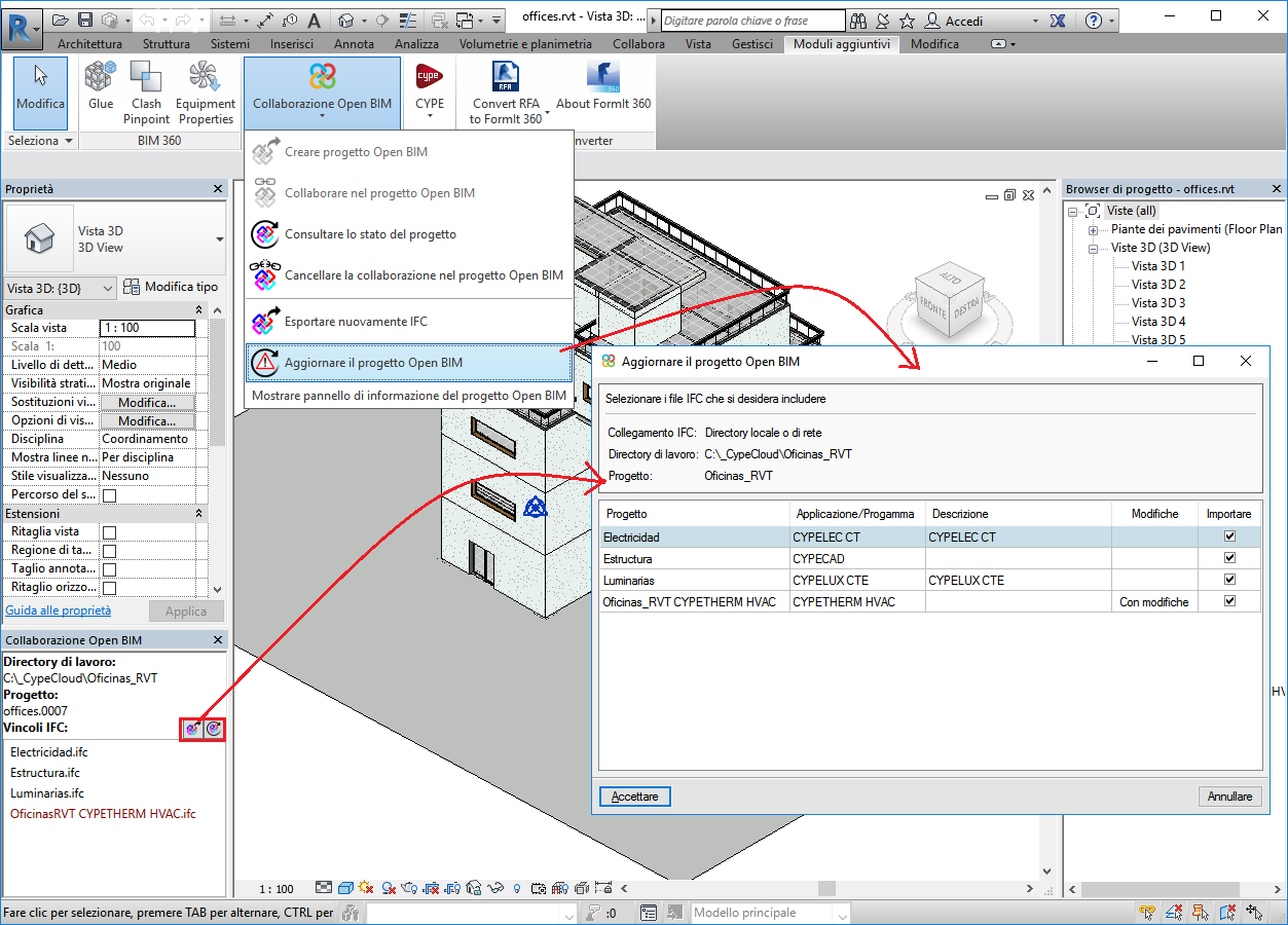 Complemento Open BIM per Revit