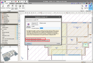 IFC Builder. Esportazione di elaborati grafici di riferimento DXF e DWG al modello IFC dell’edificio. Clicchi per ingrandire l'immagine
